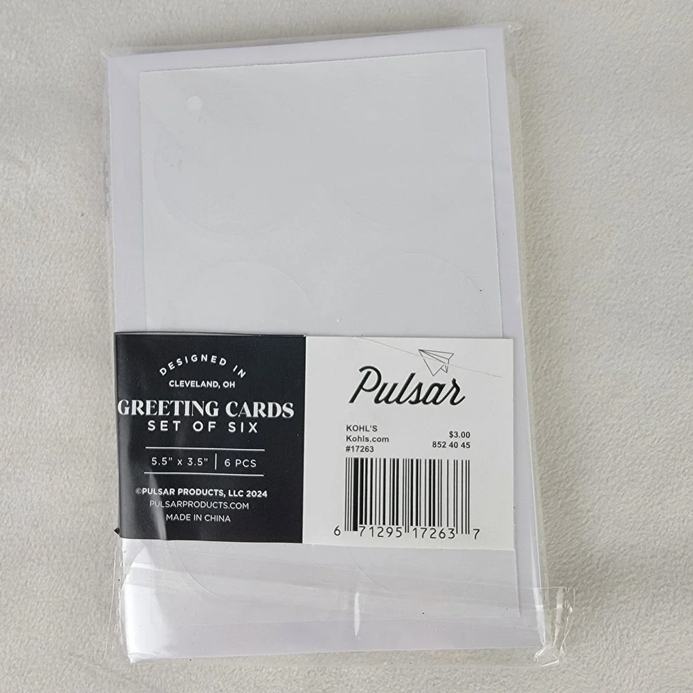 Pulsar Thank You Cards Set of 6 Thanksgiving Greeting Cards Stationary